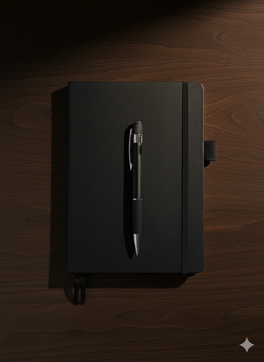 Premium Black Notebook with Metal Pen – Professional & Practical Design - Image 2