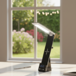 6-in-1 Smart Desk Set with Wireless Charging, LED Light & Digital Clock – Foldable Elegant Design |code:WCT7 2