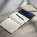 Blue Notebook with Pen and Black Gift Bag – Premium Gift Set 2