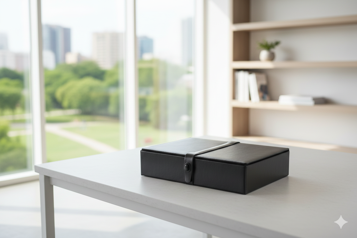 Locked In Large Organizer Box – Premium Textured Design with Secure Lock