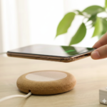 Wheat & Cork Wireless Charger – Eco-Friendly Qi Charging Pad with Natural Cork Base 1