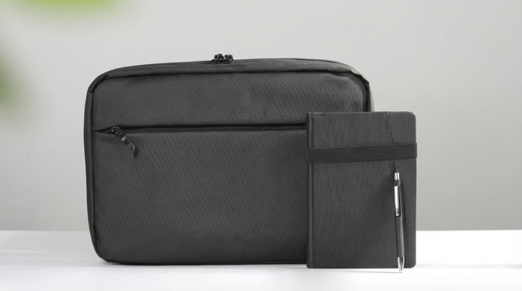Essential Black Work Set – Elegant  Work Bag with Notebook & Pen