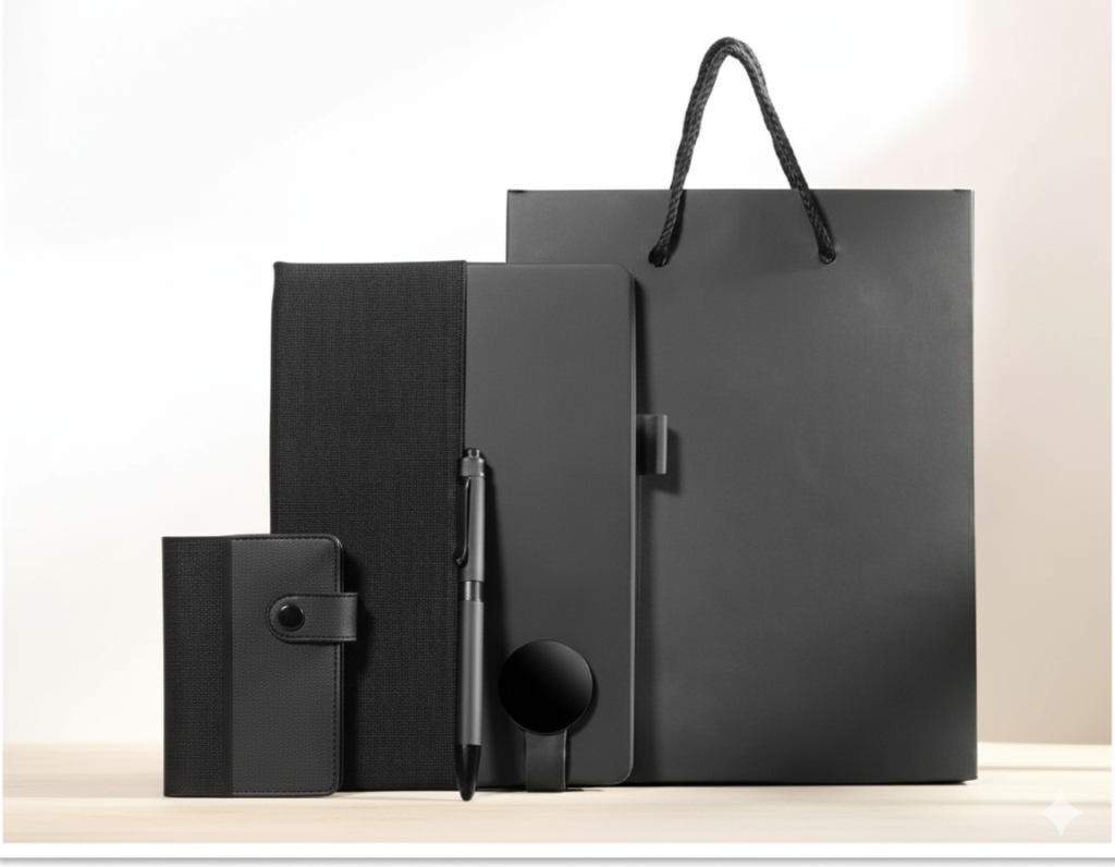 Notebook & Pen Gift Set with Gift Bag and Card Holder