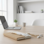 Premium Eco-Friendly Executive Gift Set – Cork & Fabric Notebook, Bamboo Pen, 3-in-1 Charging Cable 2