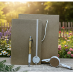 Eco-Friendly Corporate Gift Set – Kraft Notebook, Bamboo Pen & Multi Charging Cable with Gift Bag 2