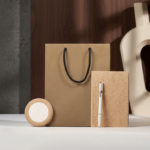 Premium Eco Gift Set – Kraft Paper Bag with Cork Notebook & Elegant Pen 2
