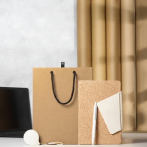 Eco-Friendly Corporate Gift Set – Kraft Paper Bag with Notebook & Pen