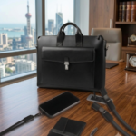Premium Gift Set – Leather Bag with Organizer, Pen & Multi-Purpose Charging Cable 3