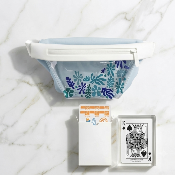 Perfect Summer Bundle – Stylish Waist Bag with Playing Cards | Ideal for Travel, Beach & Outdoor Activities