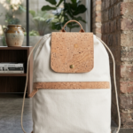 Classic Wooden Jenga Game Set with Phone Lanyard & Eco-Friendly Summer Backpack with Cork Details 4