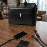Premium Gift Set – Leather Bag with Organizer, Pen & Multi-Purpose Charging Cable 1