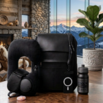 Premium Travel Backpack Set with Neck Pillow, Cardholder, Charging Cable & Towel | Business & Travel Essentials Kit 3