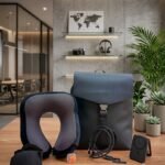 Premium Travel Backpack Set with Power Bank, Neck Pillow & Charging Cable | Business and Travel Essentials Kit 2