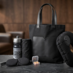 Complete Travel Comfort Set | Inflatable Neck Pillow, Sleep Mask, Earplugs, Cooling Towel & Practical Bag 3