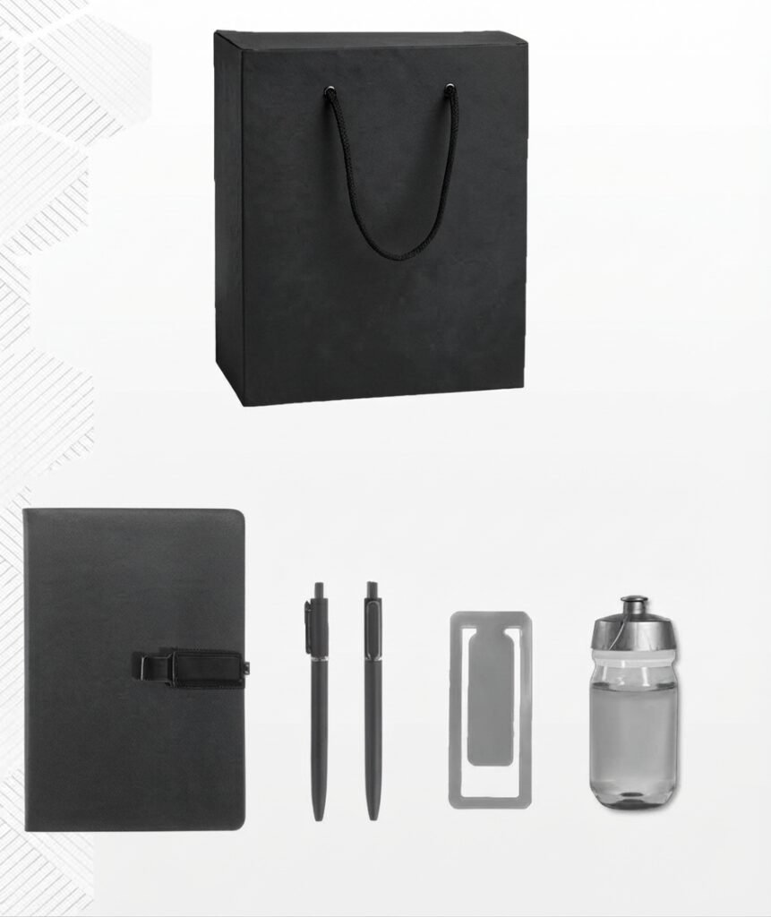 Complete Gift Set with Money Clip, Bottle, Pen, Notebook and Gift Bag