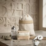 Drawstring Bag Set with Bottle, Strap and Organizer Pouch 1