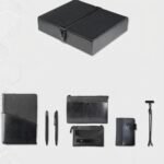 Leather Office Gift Set with Notebook, Pen, Hand Bag, Cardholder and Cable Strap 1