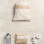 Drawstring Bag Set with Bottle, Strap and Organizer Pouch 2