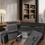 Premium Corporate Gift Set with Leather Box, Smart Notebook, Mini Hand Bag, Smart Diffuser, Magnetic Card Holder and Pen Set 2