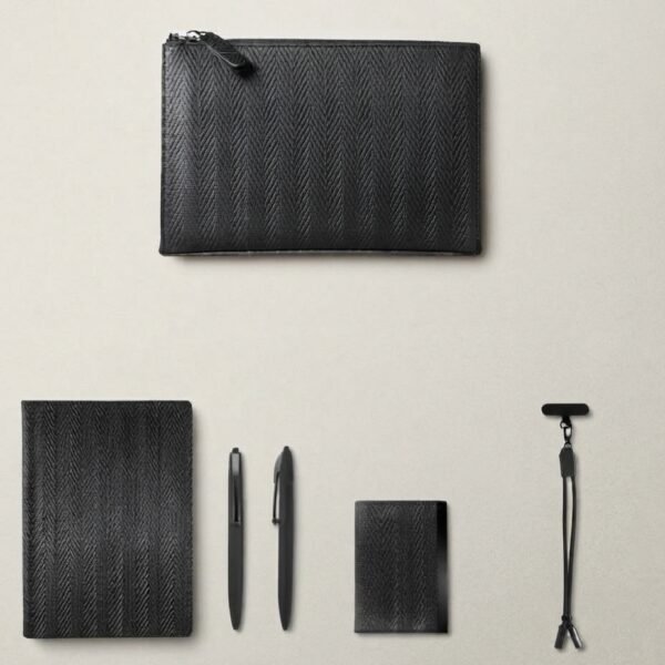Corporate Gift Set with Hand Bag, A6 Notebook, Pen, Cardholder and Cable Strap