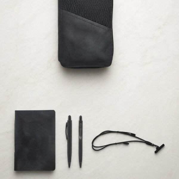 Corporate Gift Set with A6 Notebook, Pen, Cable Strap and Hand Bag